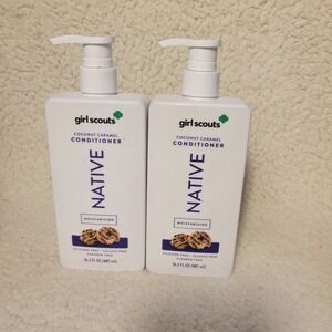 2‎ Pack Native Girl Scouts Moisturizing Shampoo Coconut Caramel 16.5 oz per NEW